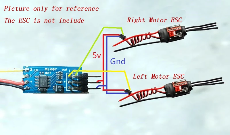 Двухмоторный регулятор ESC/регулятор контроль переменной скорости модуль