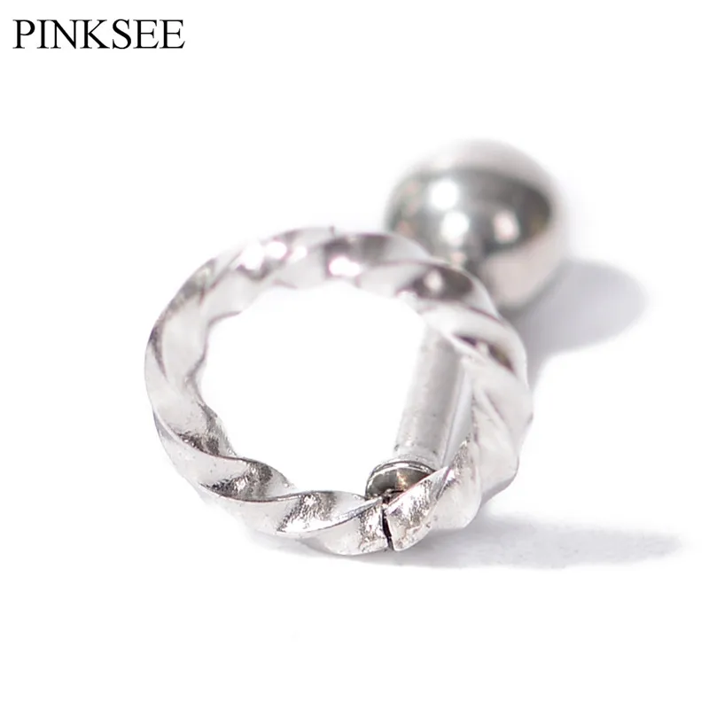 PINKSEE 1 шт. гипоаллергенная Нержавеющая Сталь Заглушка для ушей унисекс пирсинг