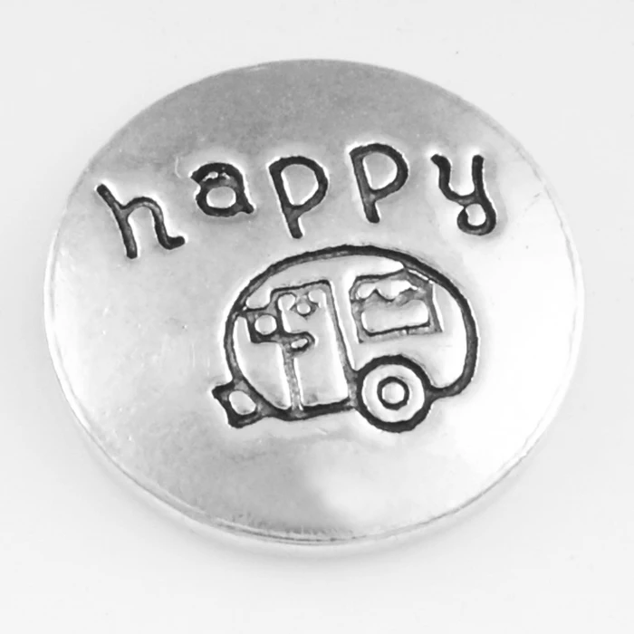 Металлическая кнопка XH6537 happy bus подходит для ювелирных изделий 18 мм 20 | Украшения и