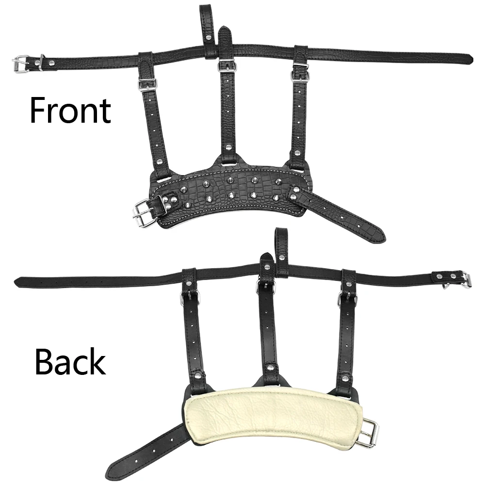 Регулируемая Маска для собак из искусственной кожи с шипами удобная маска укуса