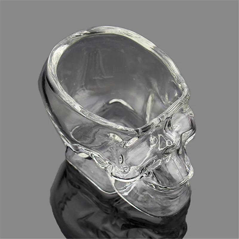 Стеклянная чашка KCASA 100 мл с прозрачной головкой кружки для виски и вина черепом