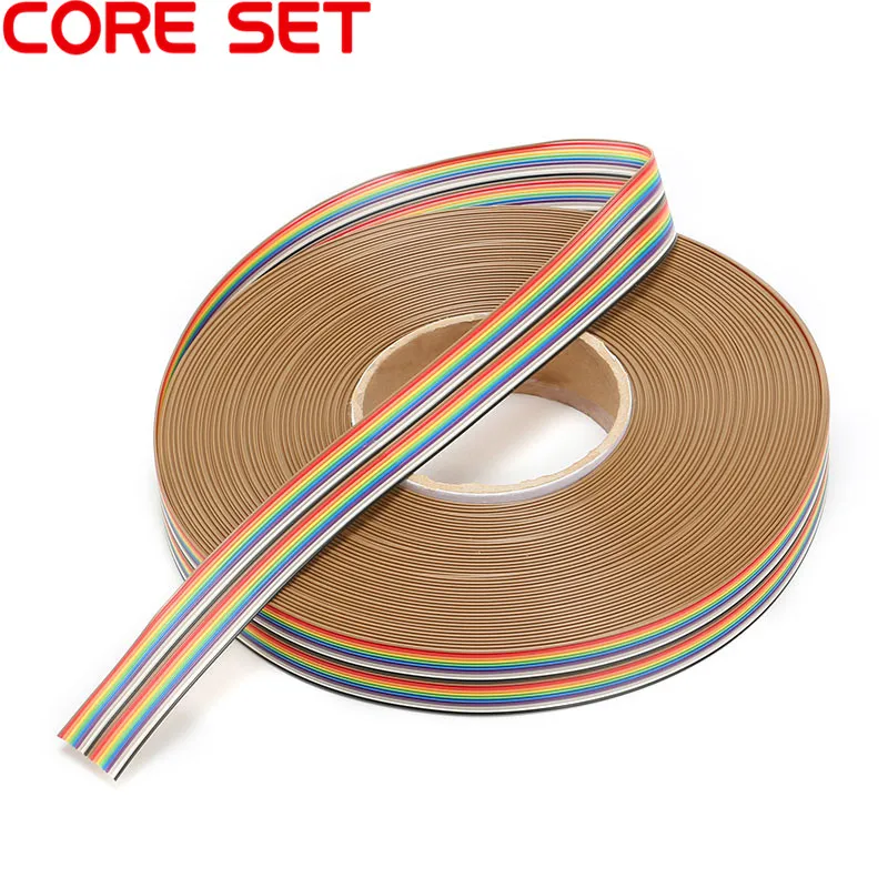 Плоский IDC ленточный Удлинительный кабель 1 м Rainbow DuPont Wire 10P 14P 16P 20P 26P 34P 40P 50P Pin с 27 мм