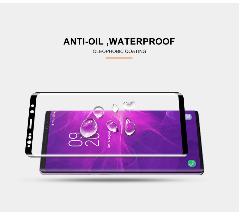 YIYONG 3D Edge изогнутое стекло для samsung Galaxy Note 9 8 Закаленное стекло-экран протектор для samsung S9 Plus S 9 Note9 стекло