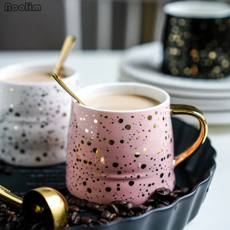 Керамическая кофейная кружка NOOLIM для молока с рисунком звездного неба
