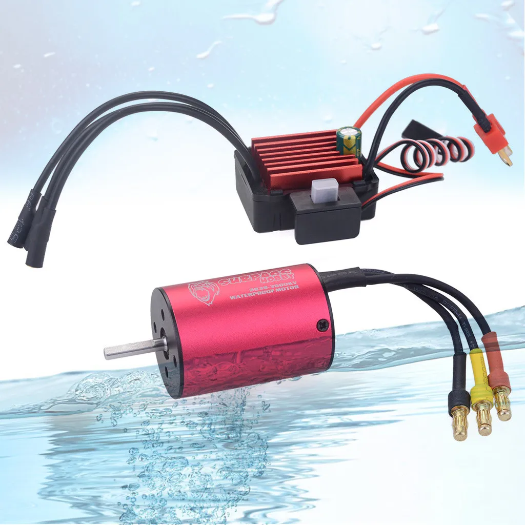 Детали модели водонепроницаемый 2838 3600KV бесщеточный мотор + 35A ESC 2-3S для 1/16 RC