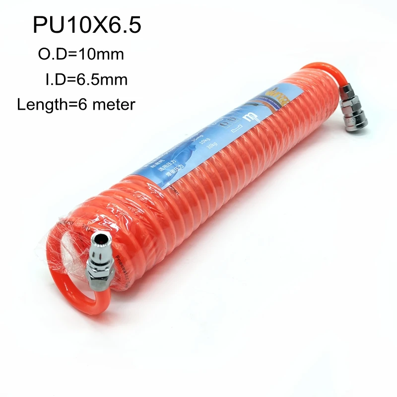 Пружина растяея полиуретана пневматический шланг катушки PU10X6.5mm 6 метров
