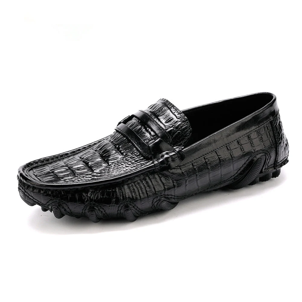 Брендовые новые мужские лоферы из кожи с натуральным лицевым покрытием без