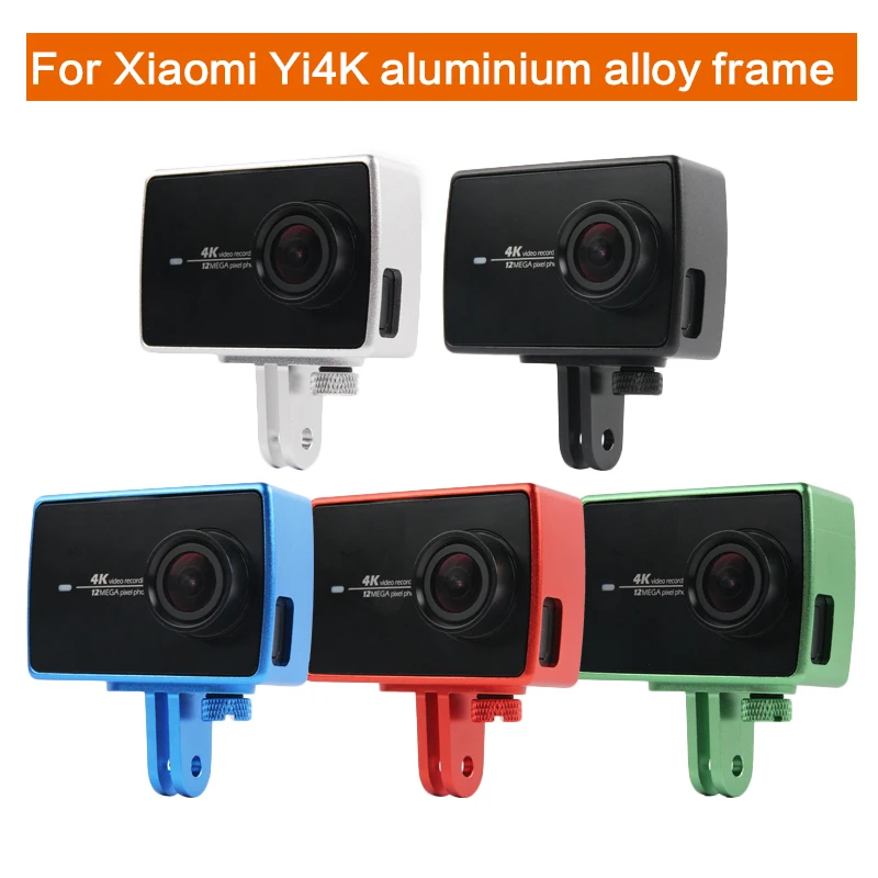 Action Camera Accessories Protective Aluminum Frame For Xiaomi Yi 4K Camera Case Cover w/Mount Adapter For Xiaoyi 2 II 4K
