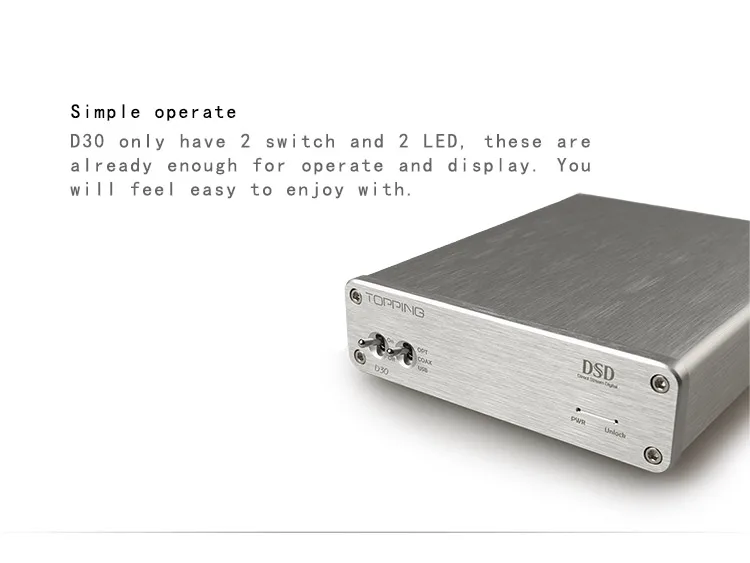 Топпинг D30 DSD hifi fever Настольный MP3 аудио декодер плата XMOS USB DAC коаксиальный Оптическое волокно CS4398 24 бит 192 кГц магазин