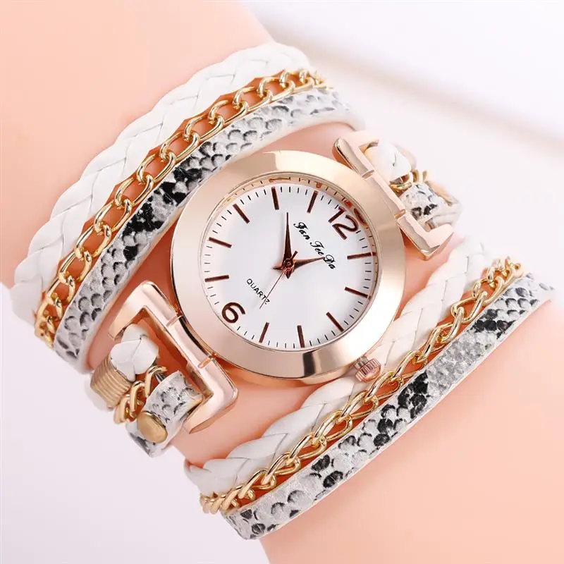 Новые роскошные часы модные кожаные тканевые Wath Женские полосатые цветочные