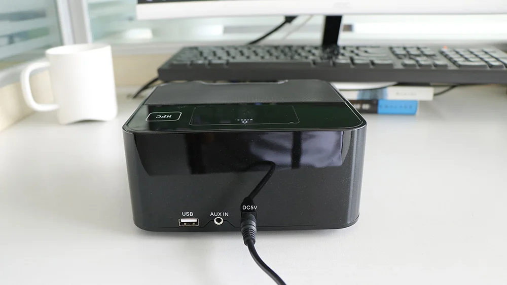 Bluetooth динамик NFC двойной будильник зарядная док-станция для iPhone Micro USB Android с fm-радио