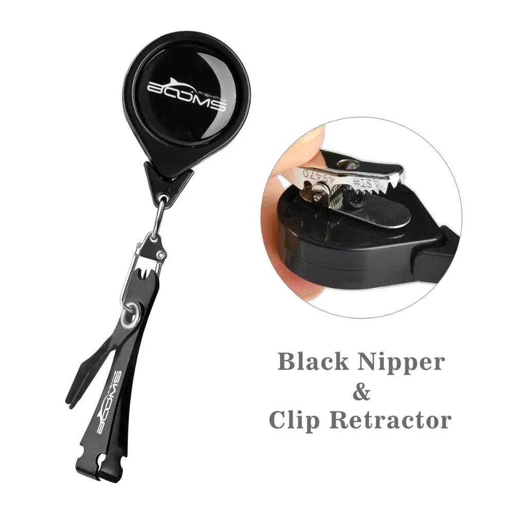 Nipper ClipRetractor Booms Рыбалка Быстрый инструмент связывания узлов нахлыстом лески ножницы резак клипер кусачки Быстрый узловой галстук Zinger Ретрактор снасти - Цвет: Nipper ClipRetractor
