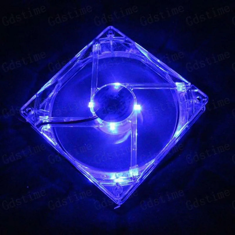 10Pcs/lot Gdstime Quiet 4Pin 120mm 12CM 5 inches Blue LED Light Computer Case Cooling Cooler Fan | Компьютеры и офис