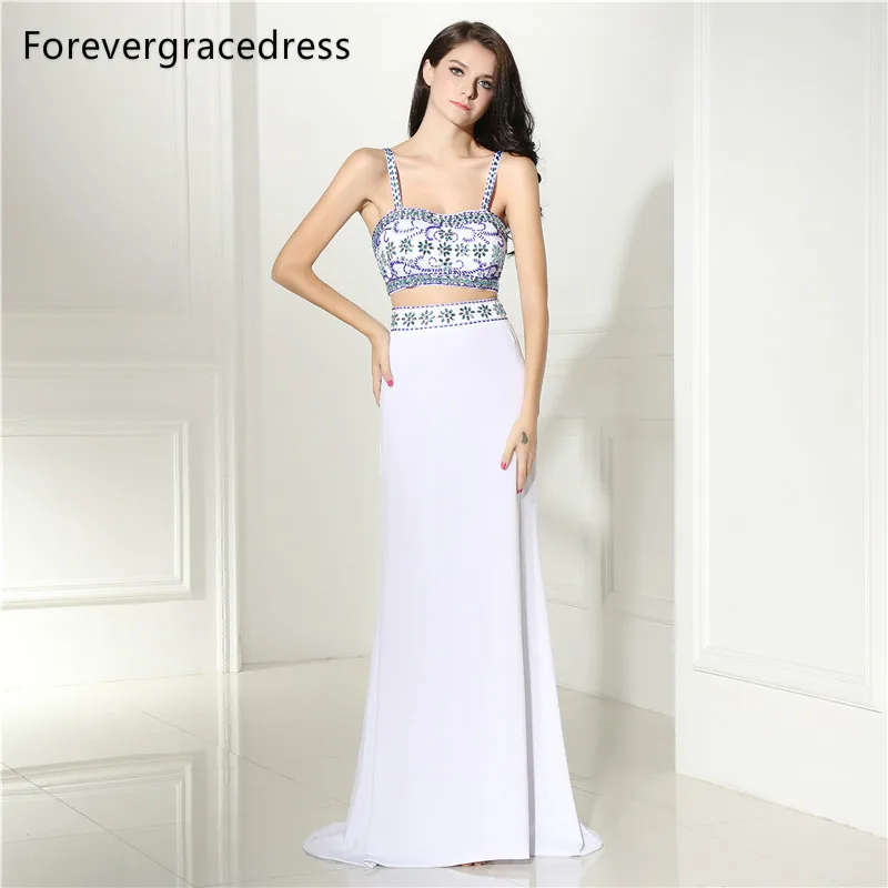 Forevergracedress Двойка платье для выпускного вечера спагетти Бретели нижнего белья