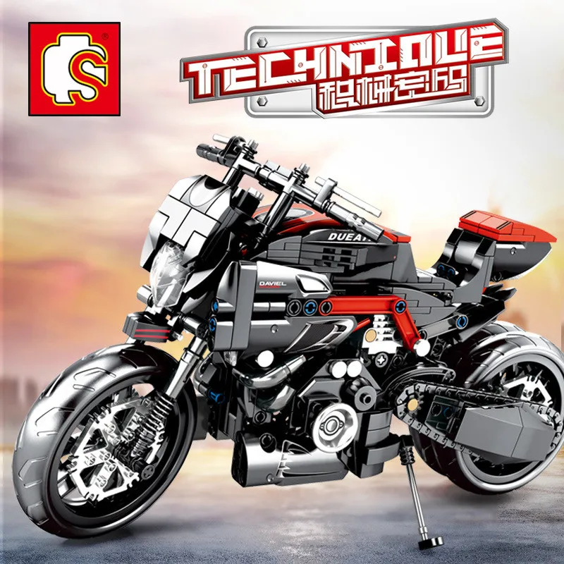 702 шт. серии Technic DUCATI Diavel мотоциклетные Строительные блоки Набор кирпичей модель