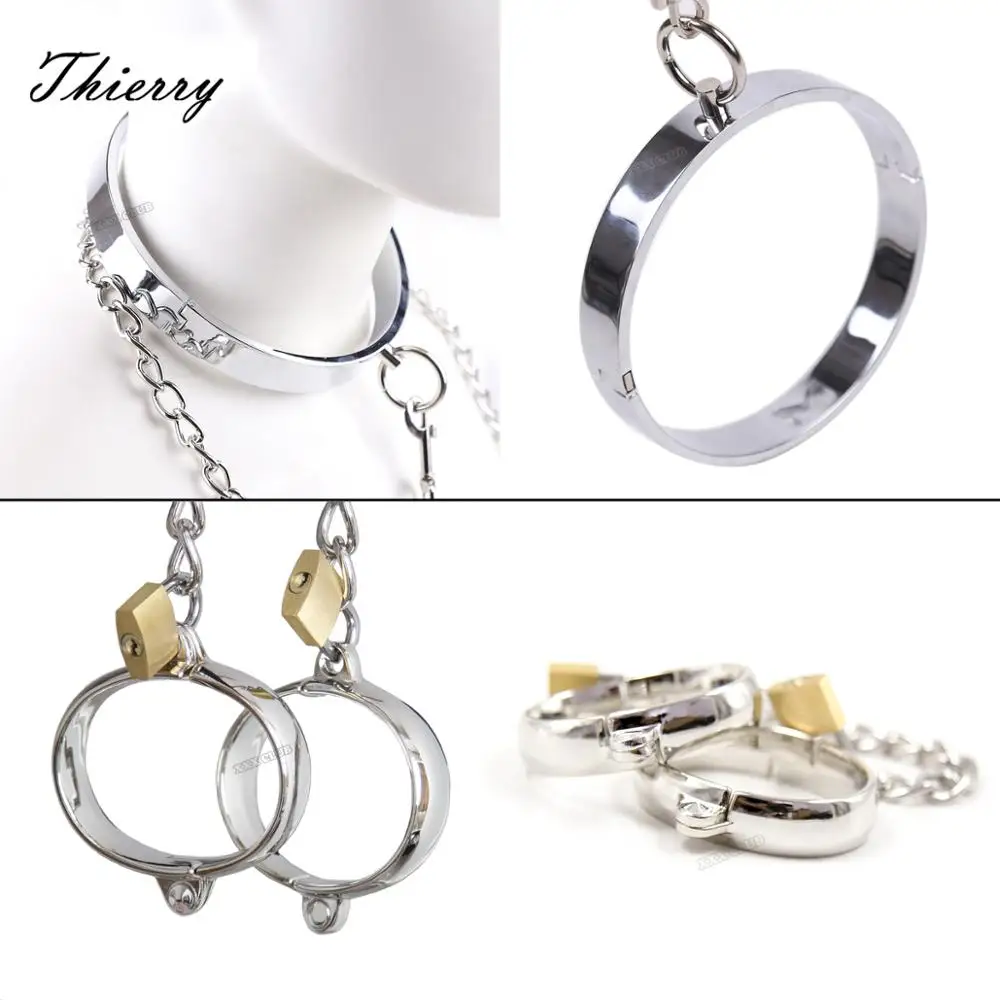 1 пара Наручные Манжеты на лодыжку из нержавеющей стали|steel slave collars|ankle cuffsslave collar |
