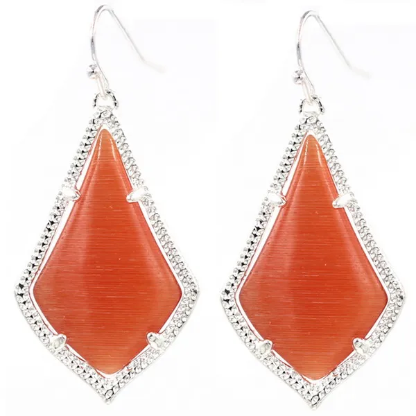 Orange Kace высоко яркие кошачьи серьги-капли для женщин - Окраска металла: Orange