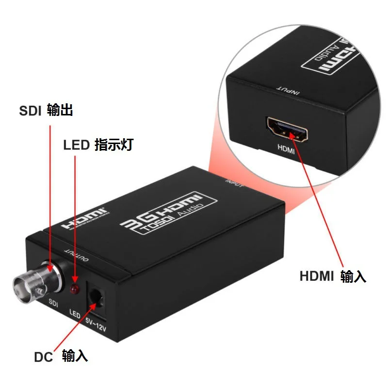 1 justlink Мини 3 Г HDMI для SDI Конвертер Адаптер HD Для BNC SDI/HD-SDI/3G-SDI 1080 P мультимедиа Video