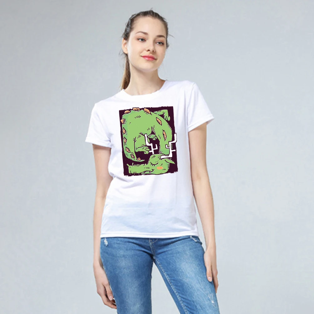 Женские футболки с принтом Lychee летние и весенние свободные коротким рукавом