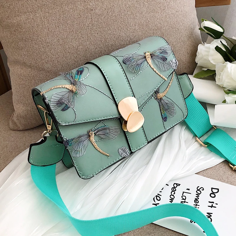 Женская сумка мессенджер с пряжкой в стиле ретро из искусственной кожи|Сумки