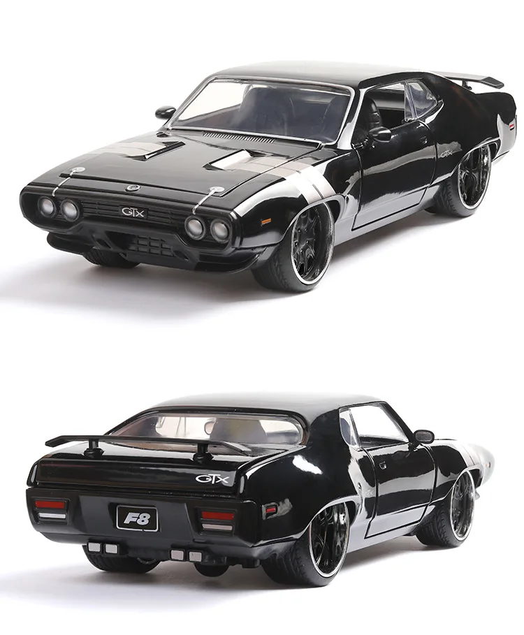 1:24 Плимут-GTX легкосплавный автомобиль Fate of The Furious Dodge Mustang модель автомобиля 4 открывающаяся дверная игрушка автомобиль игрушки для детей Подарки