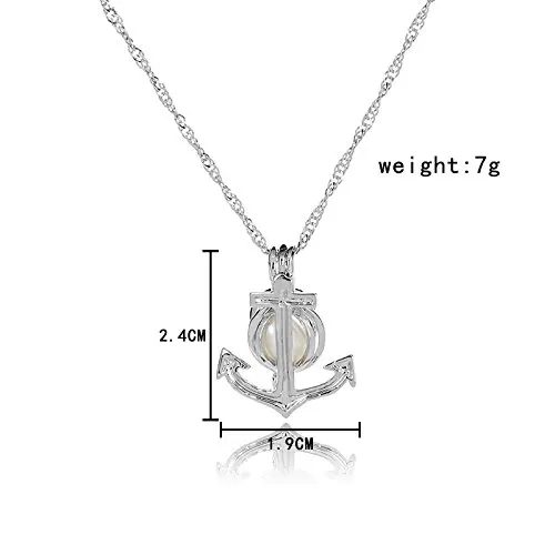 HENGSHENG Arrow Locket Cage Jewelry Set Pearl Oyster Pendant with 1 PC Real Oval in Charm | Украшения и аксессуары
