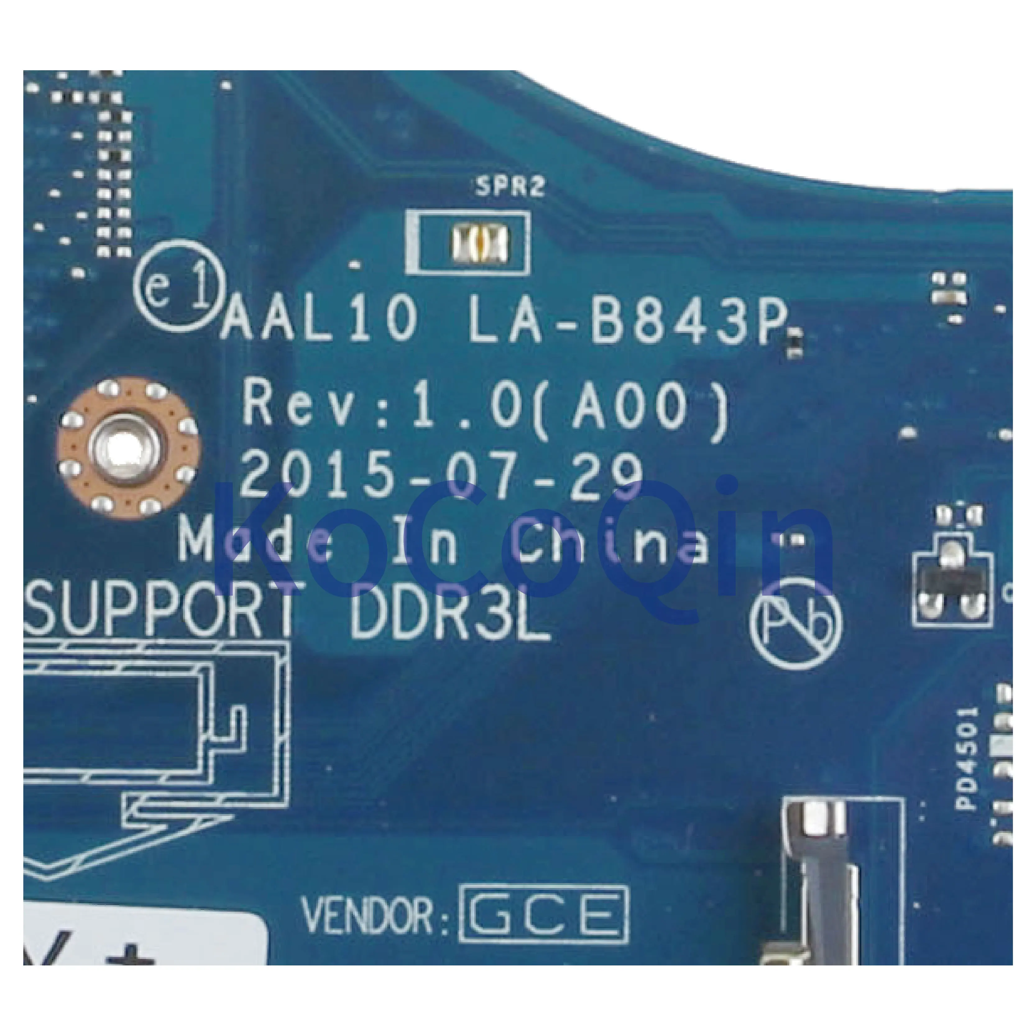 KoCoQin ноутбук материнская плата для Dell Inspiron 5458 5558 5758 I3-5005U HDMI материнская плата AAL10 LA-B843P CN-0M4Y41 0M4Y41 SR27G Процессор