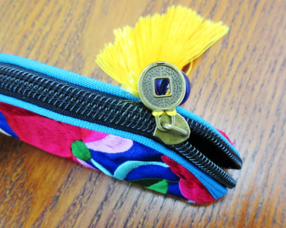 Винтажная косметичка Hmong 3 шт. тайская индийская сумка с вышивкой модный