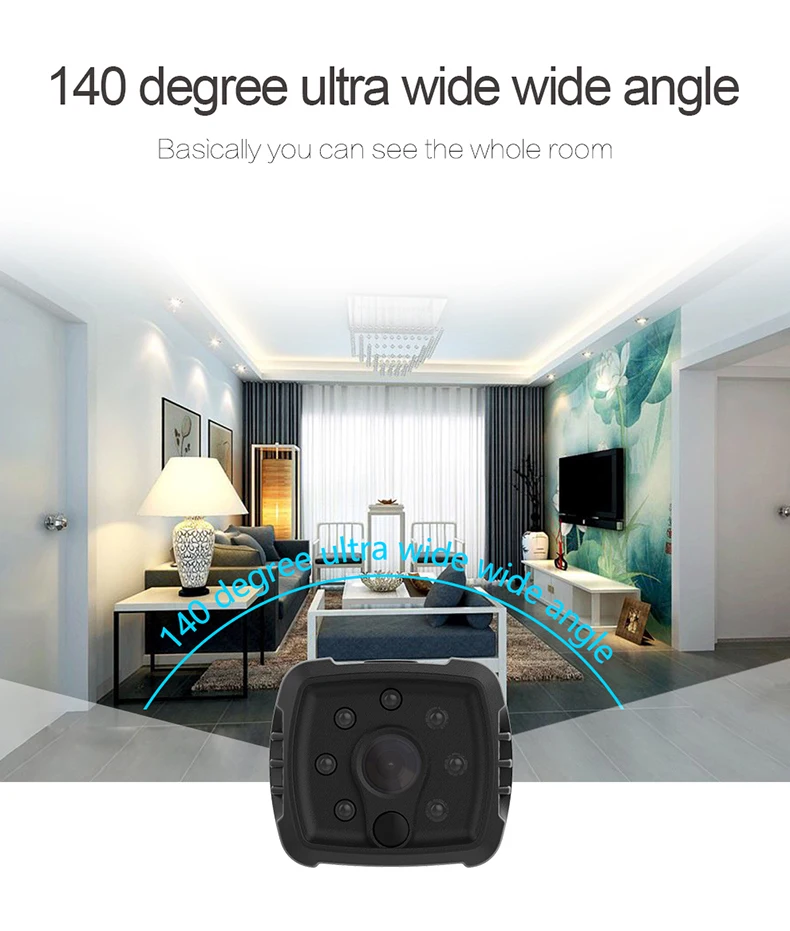 Мини-камера H7 Wi-Fi Full HD 1080P Экшн-камера nigth vision micro SD TF невидимая микрокамера