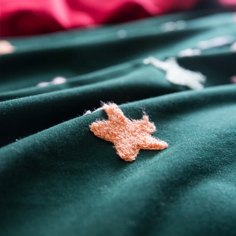 100% шлифовальный хлопковый комплект постельных принадлежностей с флокированием