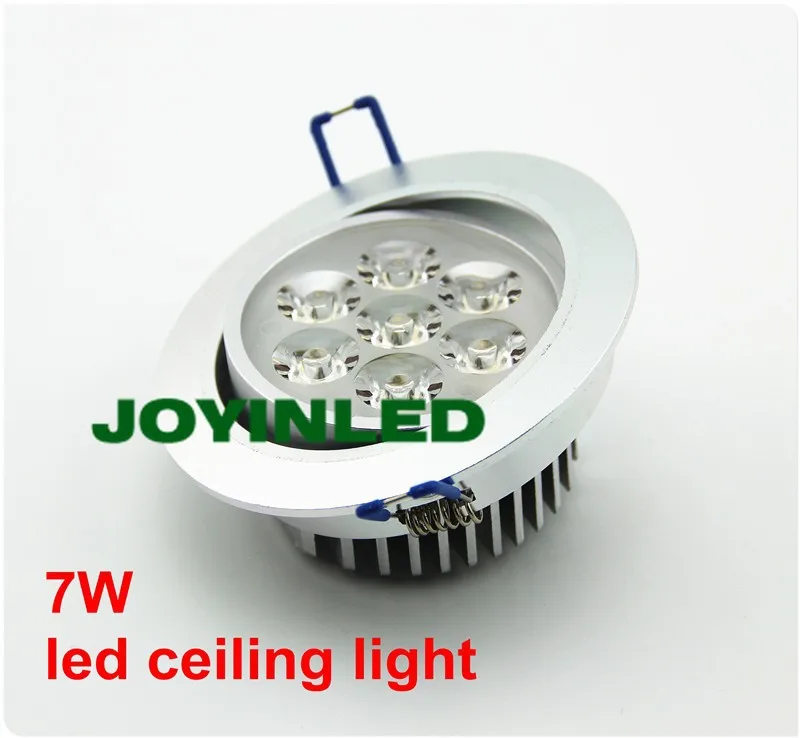 7 Вт Серебряный Круглый встраиваемый потолочный светодиодный светильник для