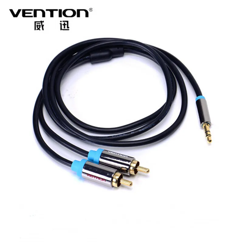 Vention 2 м аудио кабели RCA папа Aux Видео кабель одна точка двойной лотос 3 5 мм разъем