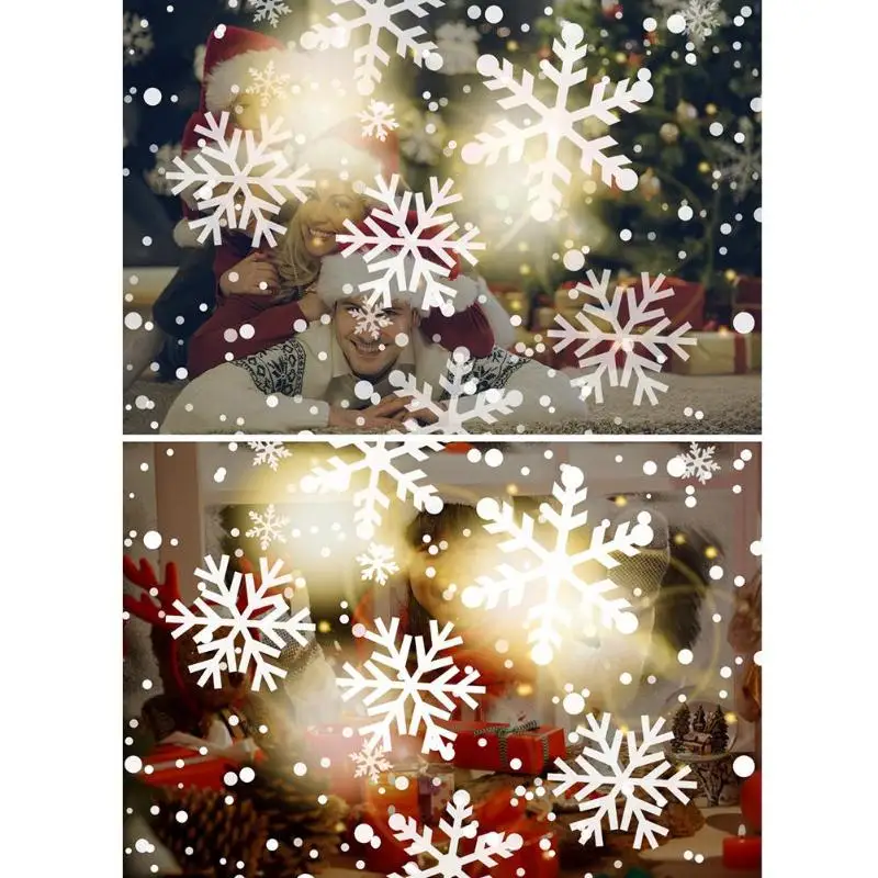 

4W Snowflake Pattern LED Projector Lights 85V-240V Holiday Home Party Decor Night Lamp DJ Light Laser Show Stage Lamp