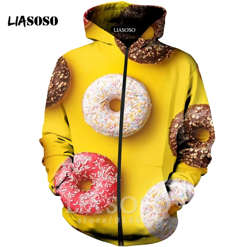 Толстовка с 3D принтом homme для мужчин Popcorn wo Мужская рубашка рок Harajuku Толстовка рубашка на молнии аниме картофель фри толстовки с длинными рукавами E831 - Цвет: 11