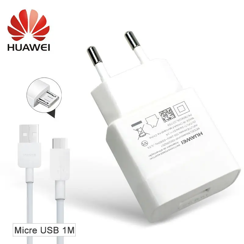 Оригинальный адаптер питания HUAWEI для зарядки Micro USB кабель Huawei P8/lite Mate 8 P9 lite P10 10 3X G7