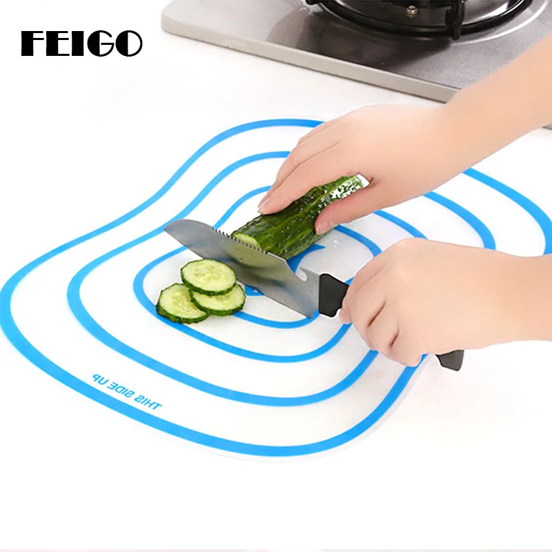 

FEIGO 1Pcs Kitchen Fruit Cutting Board Cut Board Non-slip Frosted Antibacteria Plastic Kitchen Gadgets Fruit Vegetable Meat F64