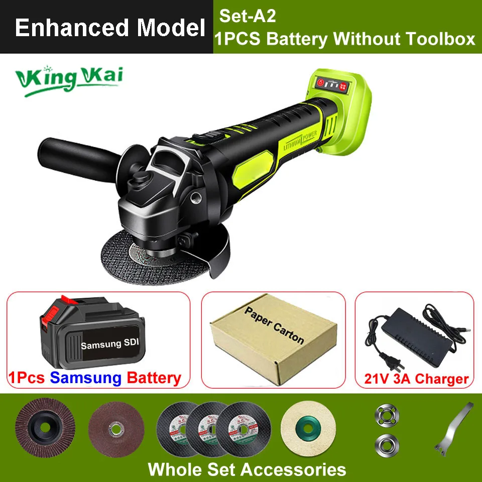 Green Machine Set-A2 D 10000r/min бесщеточный долгий срок беспроводной Hilti электрические электроинструменты samsung батарея полировка песка резки угловая шлифовальная машина - Цвет: Green Machine Set-A2