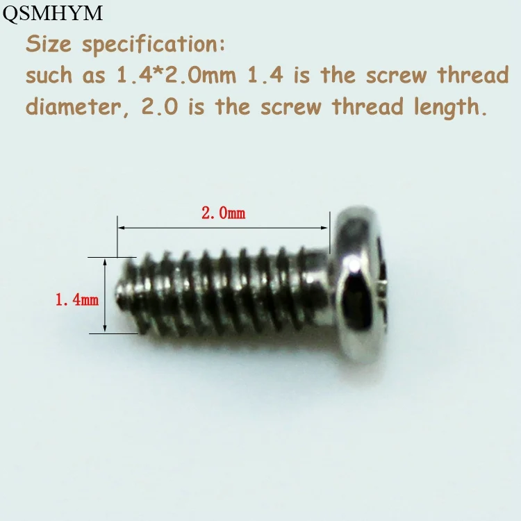 QSMHYM 20шт телефон крест Винт 1,4*2,0/1,4*2,5/1,4*3,0/1,4*3,5 мм для Android huawei Xiaomi Oppo Vivo zte и т. Д