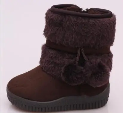 2016 Зима Снег Сапоги Для Детей Мальчиков И Девочек Толстые Теплые Замшевые Снега