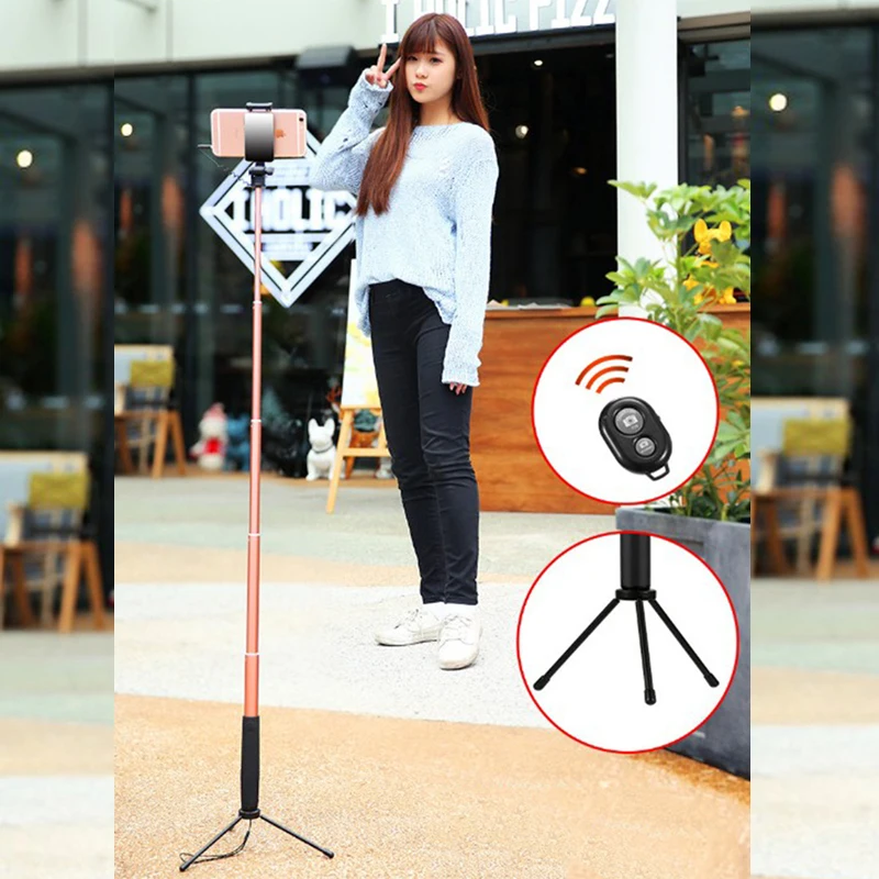 Зеркало селфи палка Штатив для iPhone 6 6s плюс 5 5S samsung Xiaomi 3 мм ручной телефонная с