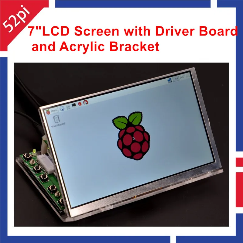 7 &quotдюймовый 1024*600 TFT ЖК-Дисплей Водитель Борту HDMI для Raspberry Pi с Акриловые