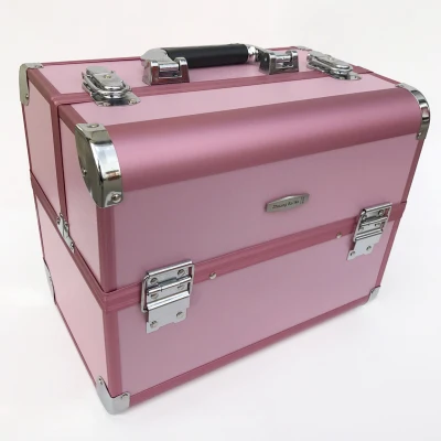 pink add rose Портативный косметический чехол, Женский чехол для костюма для макияжа, косметичка, Большая вместительная коробка для туалетных принадлежностей, Сумочка для инструментов для макияжа - Цвет: pink add rose