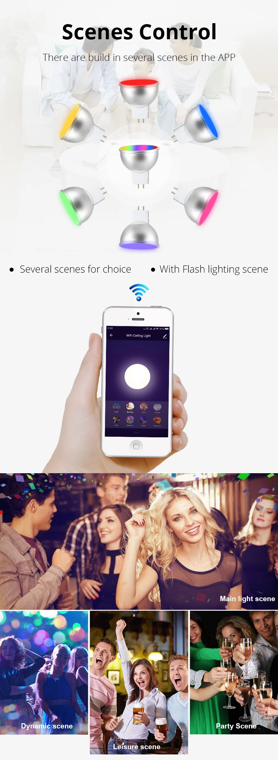 Gu5.3 светодиодный светильник MR16 12 в WiFi Alexa Google Home Assistant IFTTT Tuya Smart Life APP с дистанционным управлением RGBCW светодиодный светильник Диммер