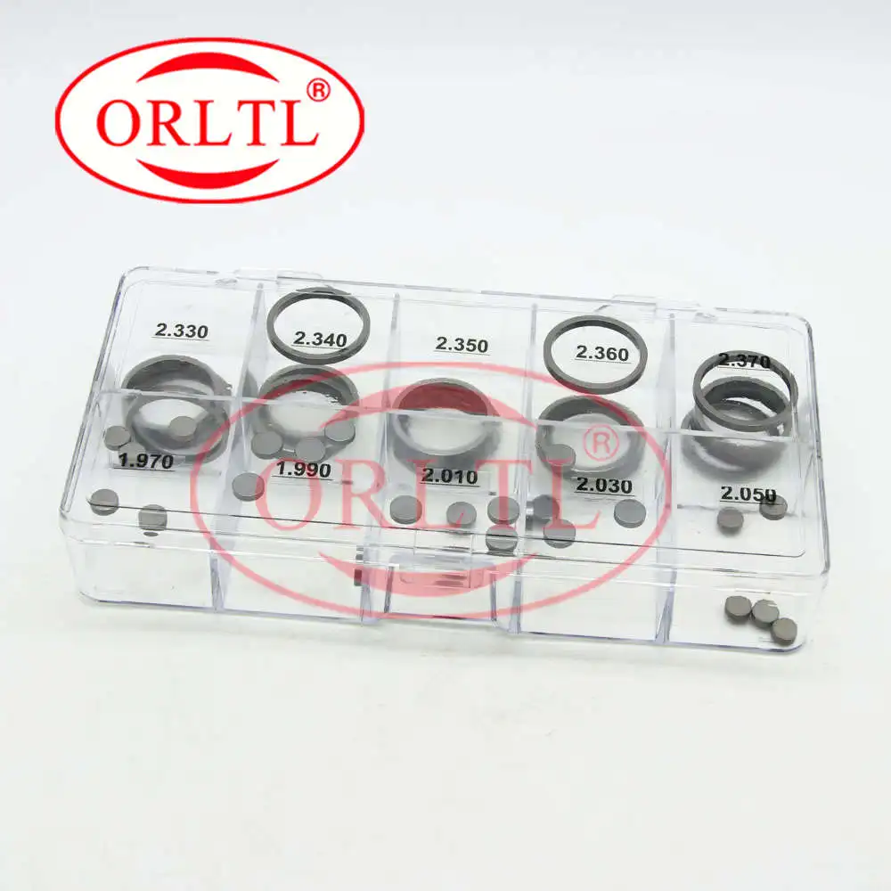 

ORLTL High Speed Steel Fuel injector Nozzle Washer Shims Common Rail Diesel Adjustment Gaskets Size 1.97mm-2.37mm