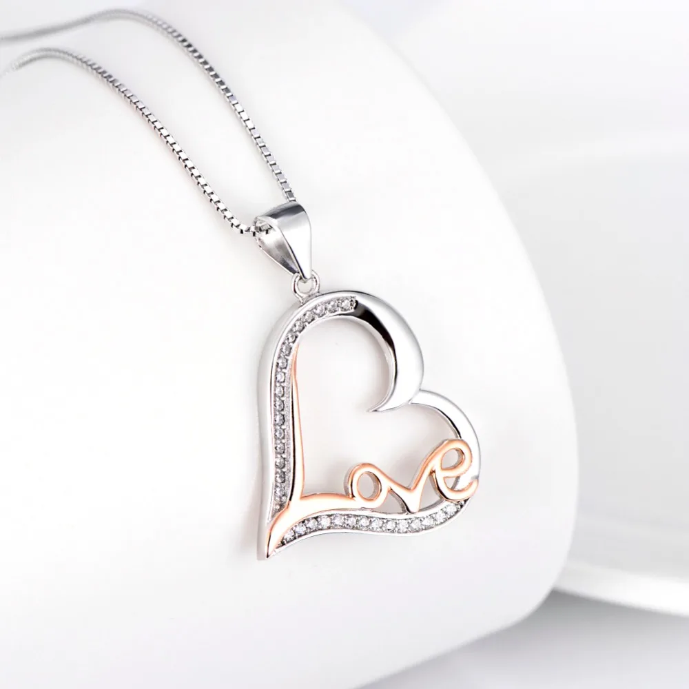 Женское Ожерелье из стерлингового серебра 25 пробы 9 розовое золото подвеска в