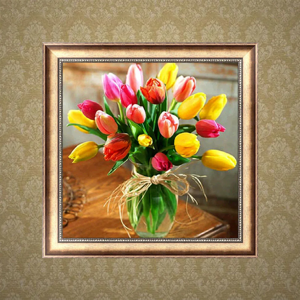 

Tulip 5D Diamond Embroidery DIY Craft Painting Cross Stitch Mosaic Home Decor