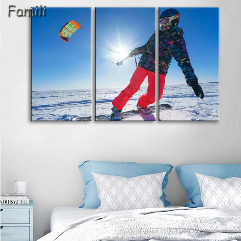 3 шт. декоративные картины на холсте без рамы|ski paintings|canvas printsposter canvas |