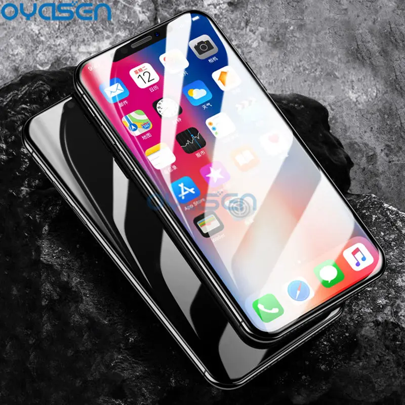 4D изогнутое закаленное стекло для iPhone 7 8 Plus X полное покрытие круглая Защита
