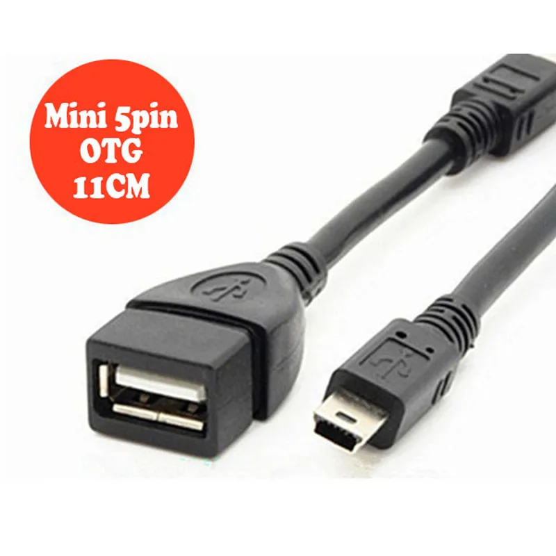 300 шт./лот T интерфейс USB для mini 5pin 5 pin тип хост-кабель OTG адаптер 11 см мини usb кабель