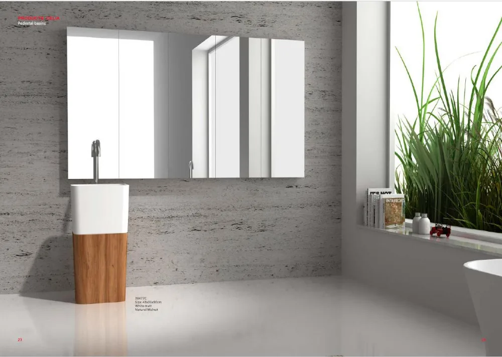 Corian умывальник на пьедестале для ванной комнаты отдельно стоящая матовая